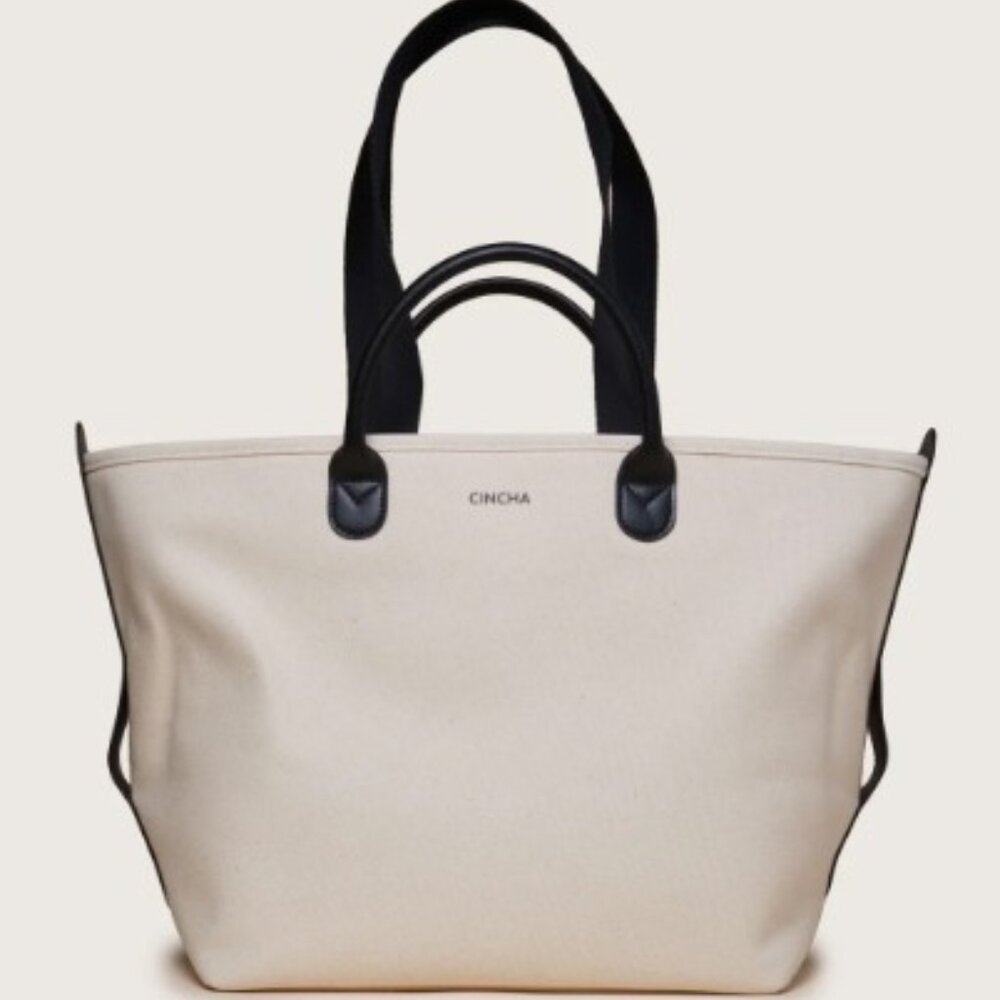 NEW in Original Bag CINCHA Go Tote - Ivory Canvas - Never been used.